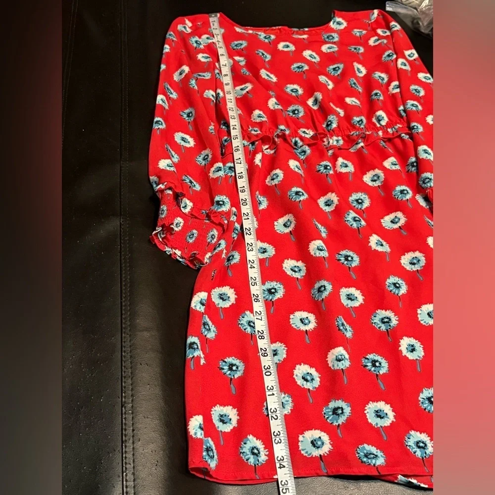 J. Crew Factory Red Longfellow Floral Dress size 8